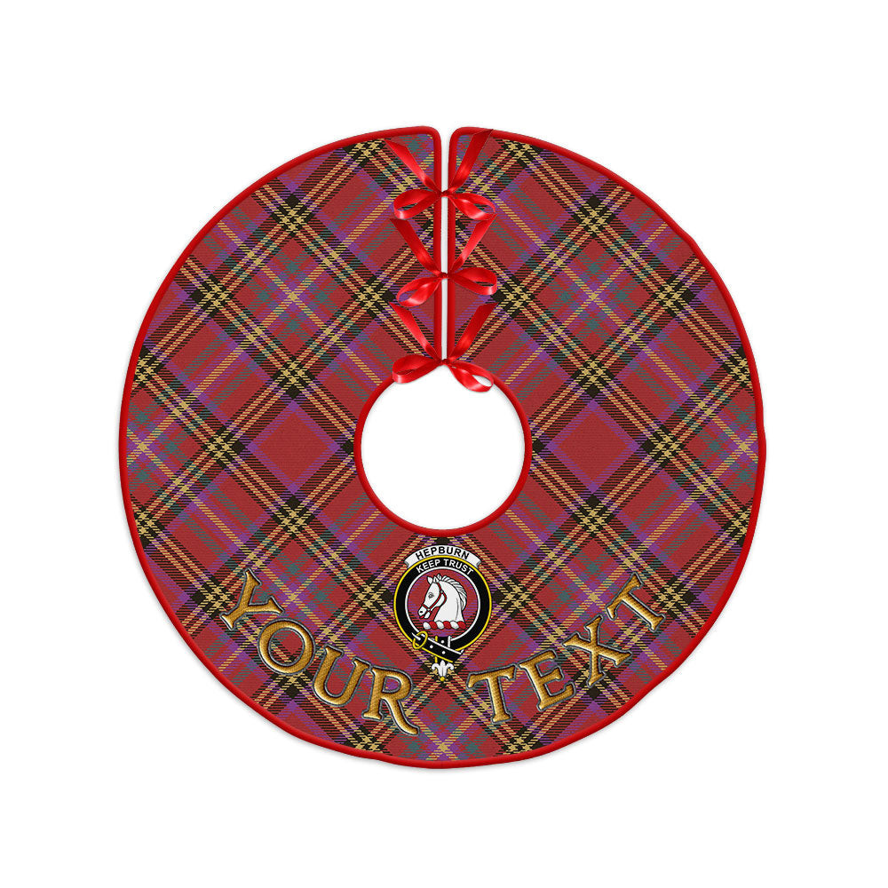 ScotsTee Shop Scottish Hepburn Weathered Clan Crest Tartan Christmas Tree Skirt