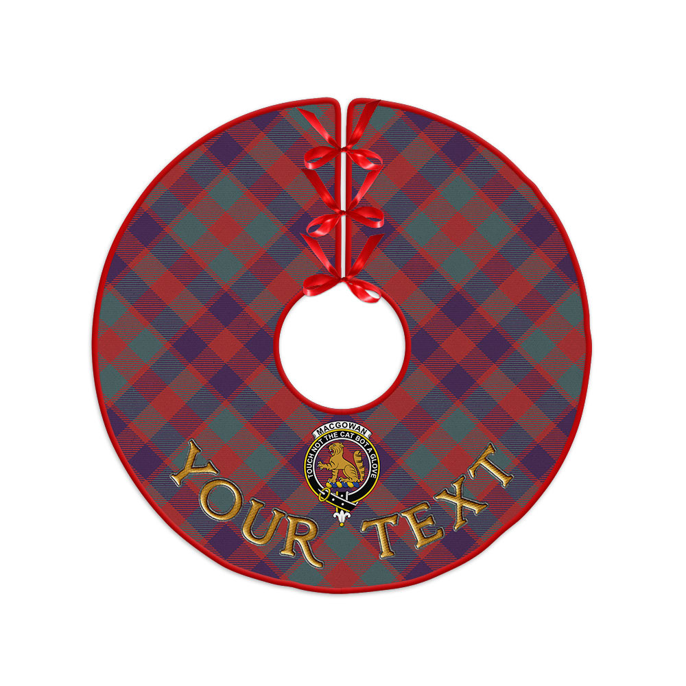 ScotsTee Shop Scottish MacGowan (Gow) Weathered Clan Crest Tartan Christmas Tree Skirt