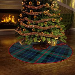 ScotsTee Shop Scottish Gunn Modern Clan Crest Tartan Christmas Tree Skirt