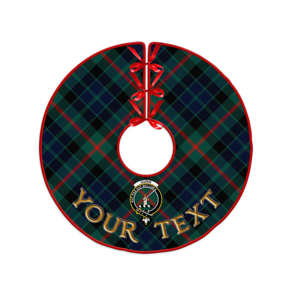 ScotsTee Shop Scottish Gunn Modern Clan Crest Tartan Christmas Tree Skirt