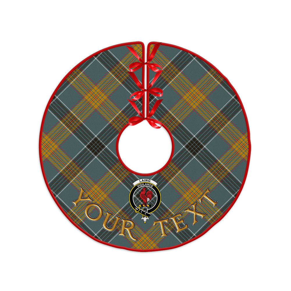 ScotsTee Shop Scottish Laing (Lang) Weathered Clan Crest Tartan Christmas Tree Skirt