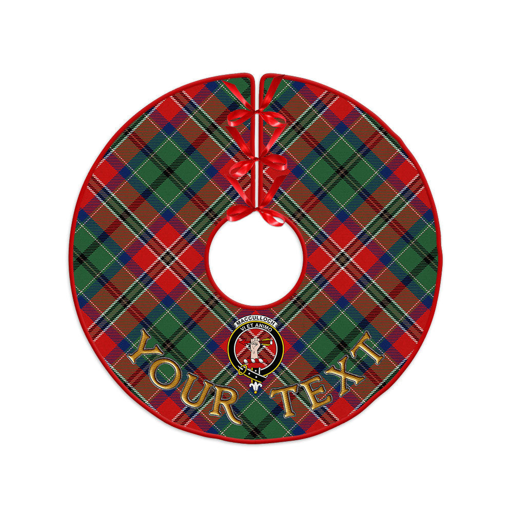 ScotsTee Shop Scottish MacCulloch Modern Clan Crest Tartan Christmas Tree Skirt