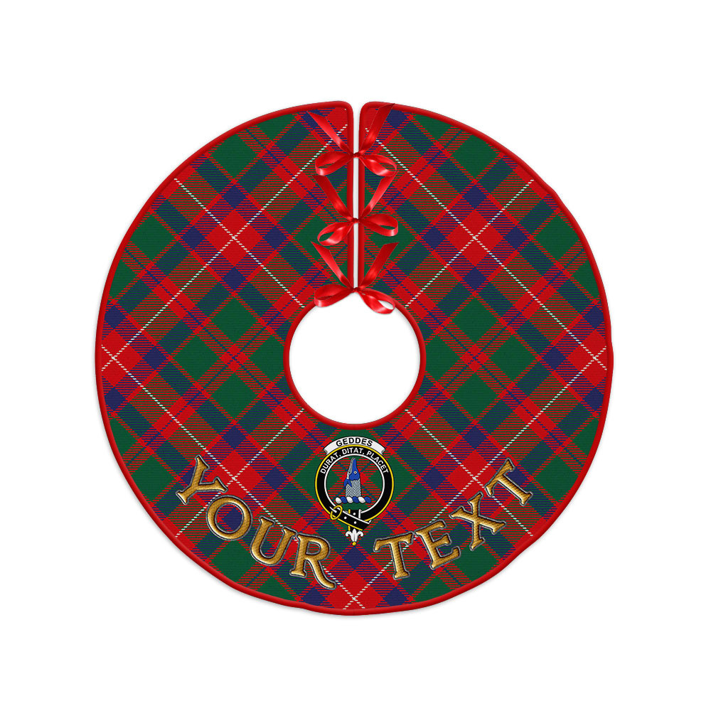 ScotsTee Shop Scottish Geddes Modern Clan Crest Tartan Christmas Tree Skirt