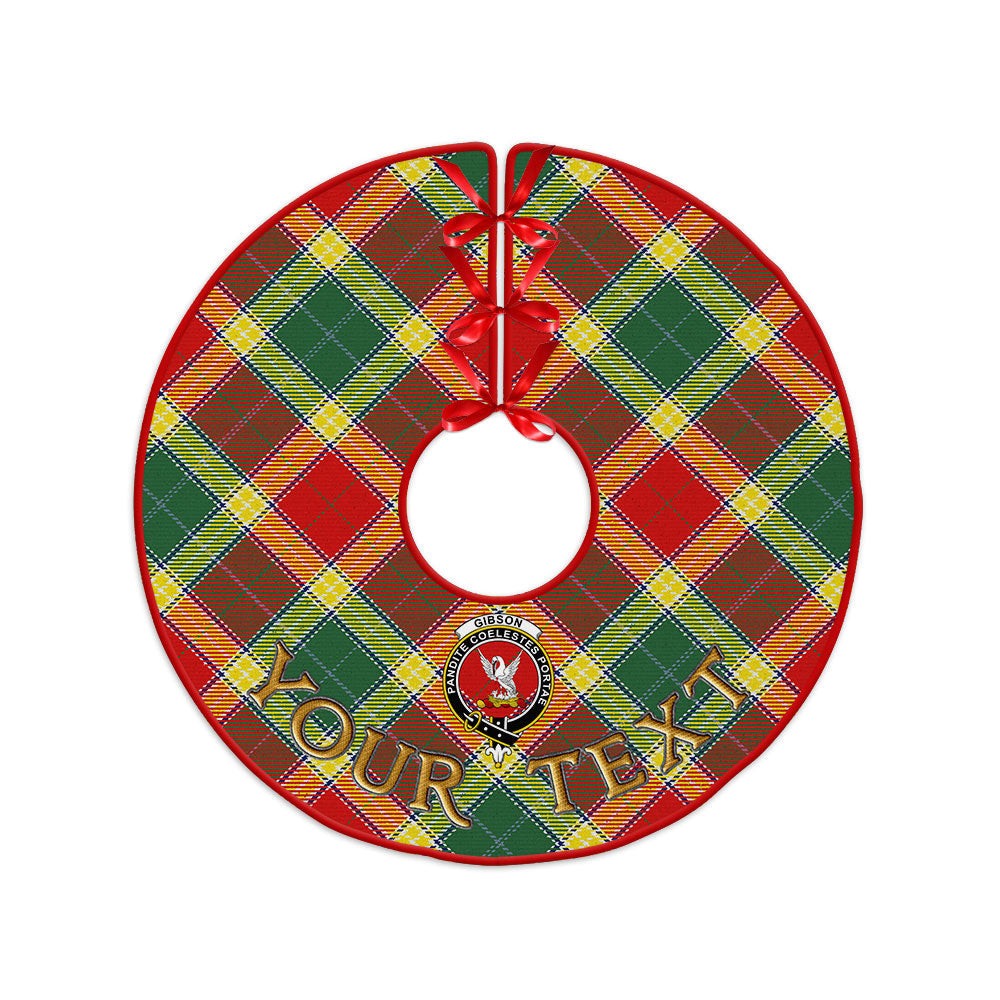 ScotsTee Shop Scottish Gibson (Gibbs) Modern Clan Crest Tartan Christmas Tree Skirt