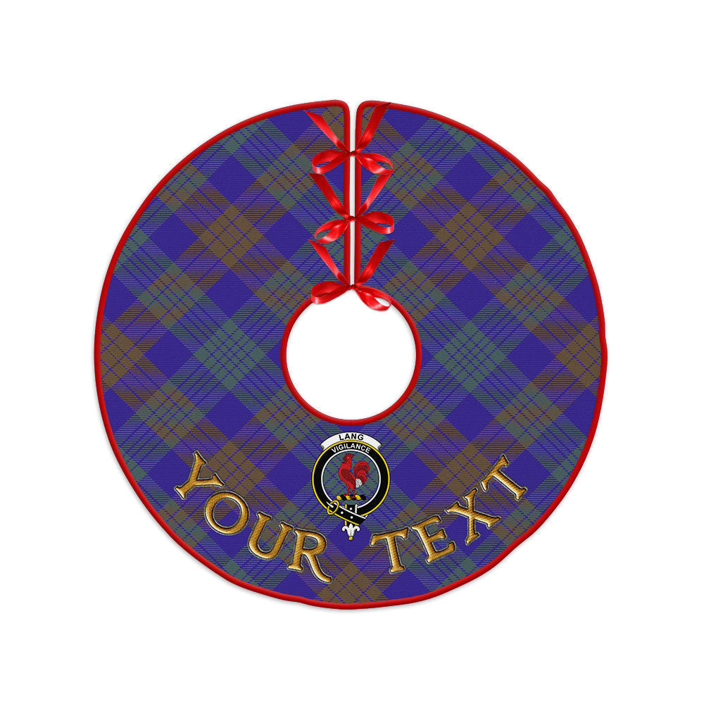 ScotsTee Shop Scottish Lang (Laing) Weathered Clan Crest Tartan Christmas Tree Skirt