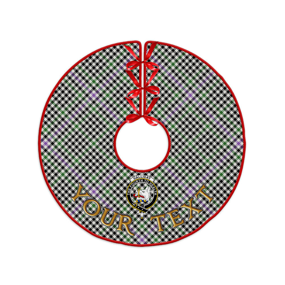 ScotsTee Shop Scottish Halliday (Holliday) Ancient Clan Crest Tartan Christmas Tree Skirt
