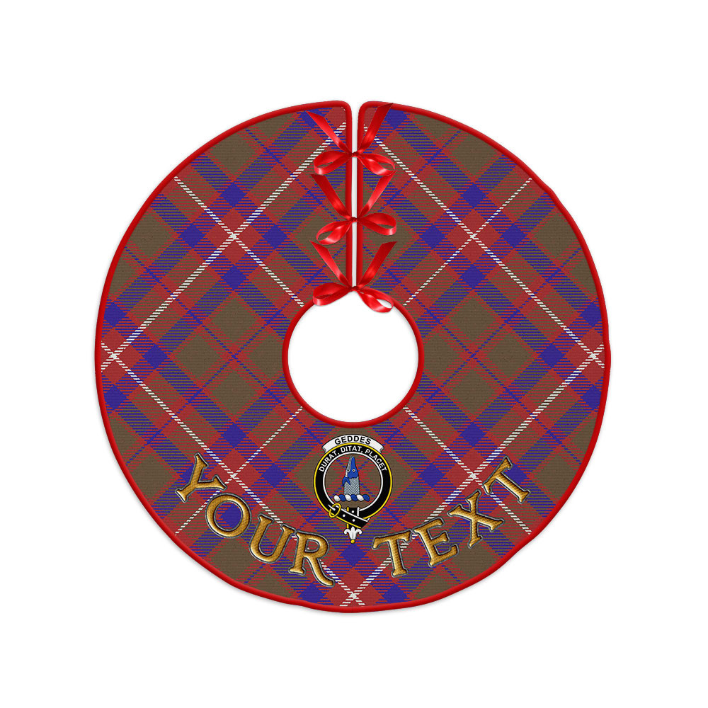 ScotsTee Shop Scottish Geddes Weathered Clan Crest Tartan Christmas Tree Skirt