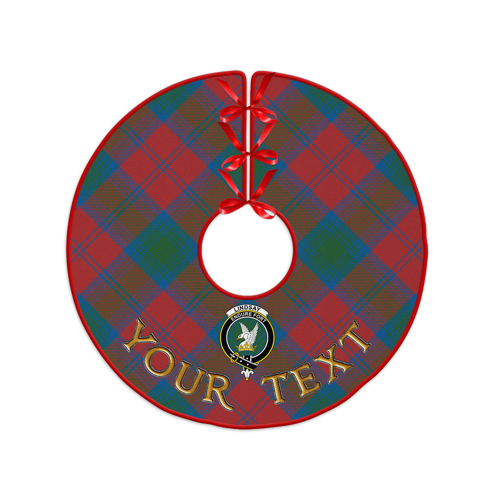 ScotsTee Shop Scottish Lindsay Ancient Clan Crest Tartan Christmas Tree Skirt