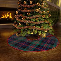 ScotsTee Shop Scottish MacDonald (Donald) Modern Clan Crest Tartan Christmas Tree Skirt