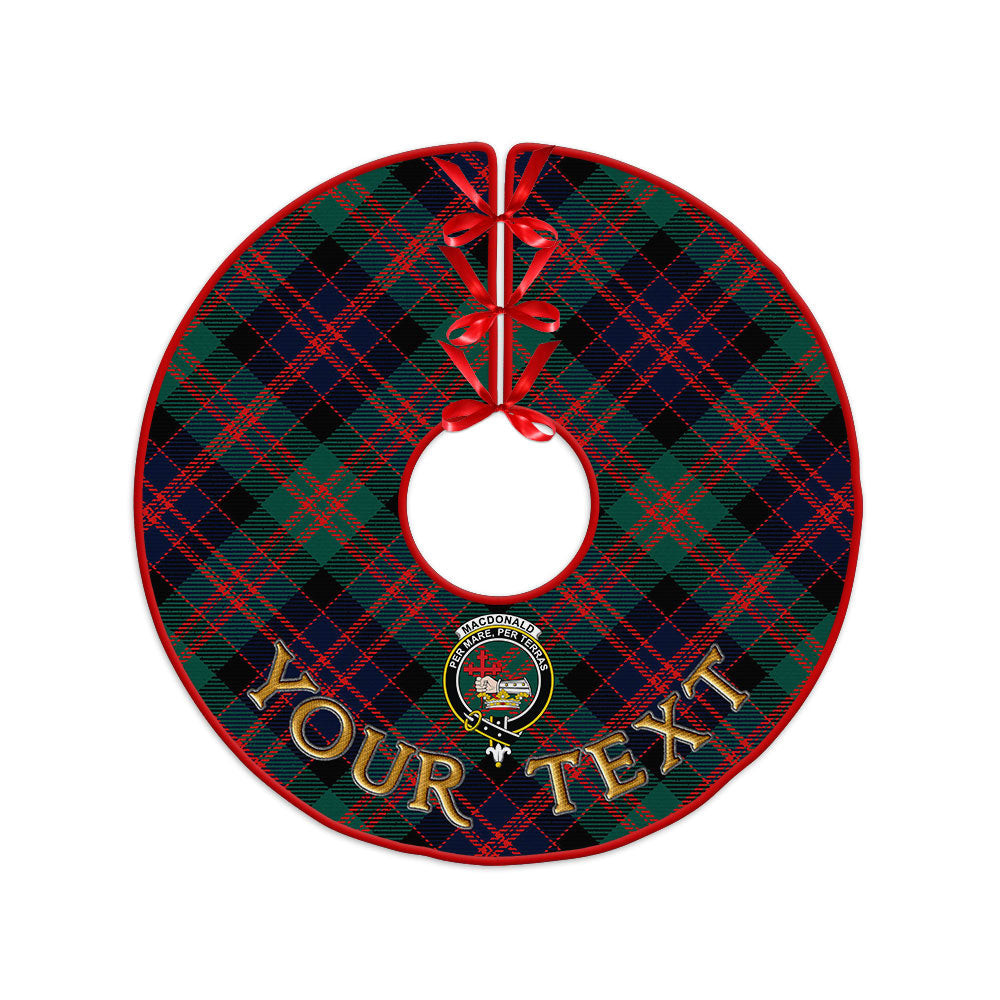 ScotsTee Shop Scottish MacDonald (Donald) Modern Clan Crest Tartan Christmas Tree Skirt
