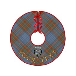 ScotsTee Shop Scottish Ralston UK Weathered Clan Crest Tartan Christmas Tree Skirt
