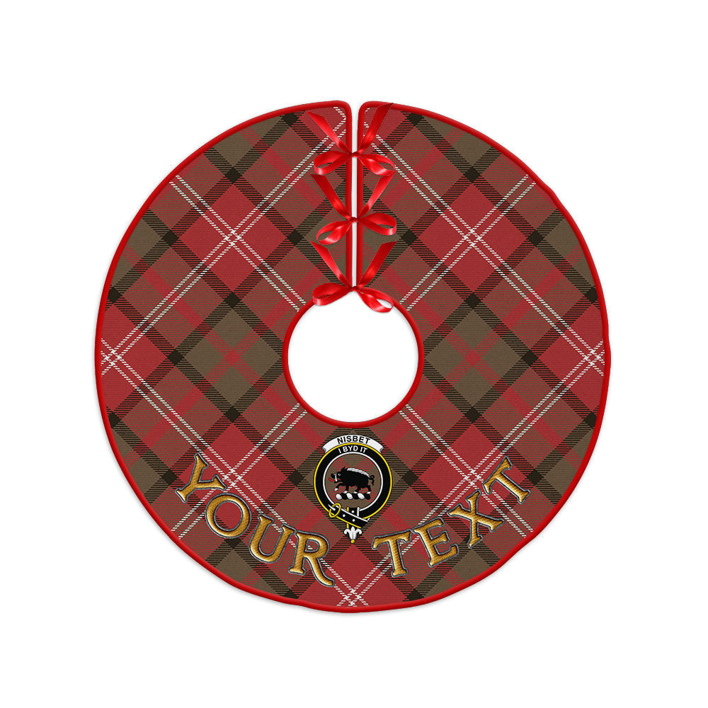 ScotsTee Shop Scottish Nisbet (Nisbit) Weathered Clan Crest Tartan Christmas Tree Skirt
