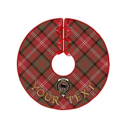 ScotsTee Shop Scottish Nisbet (Nisbit) Weathered Clan Crest Tartan Christmas Tree Skirt