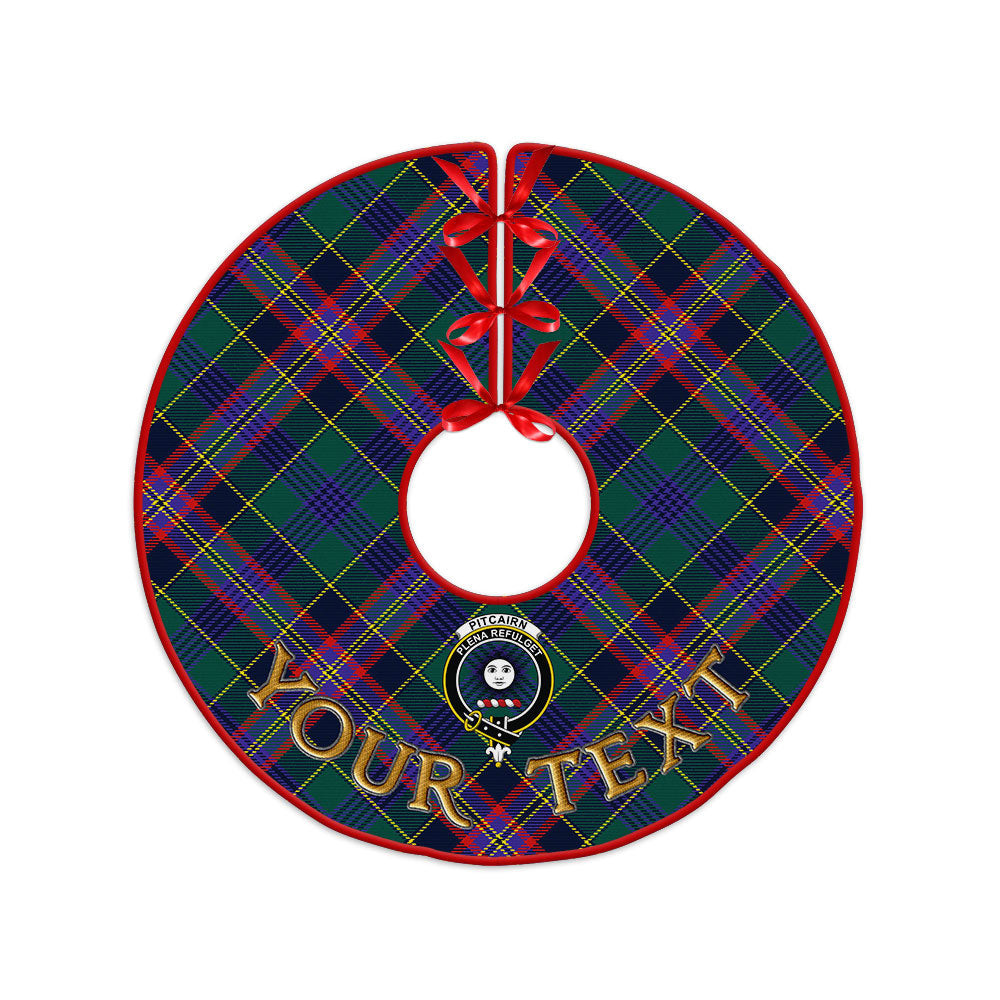ScotsTee Shop Scottish Pitcairn Hunting Modern Clan Crest Tartan Christmas Tree Skirt