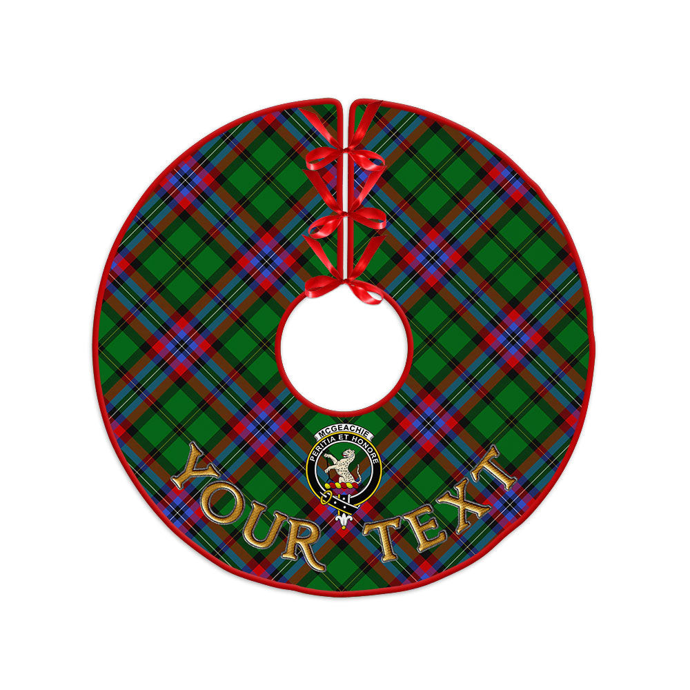 ScotsTee Shop Scottish McGeachie Clan Crest Tartan Christmas Tree Skirt