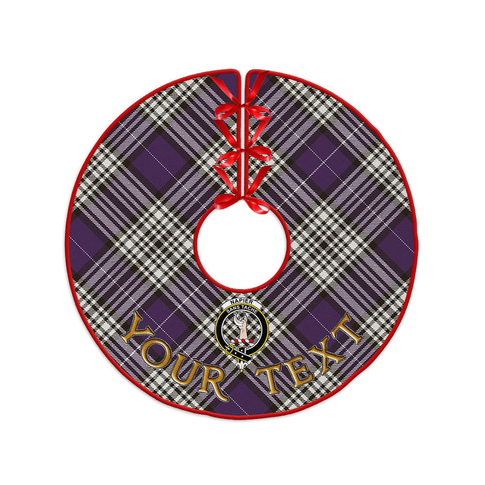 ScotsTee Shop Scottish Napier Weathered Clan Crest Tartan Christmas Tree Skirt
