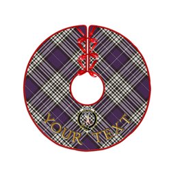 ScotsTee Shop Scottish Napier Weathered Clan Crest Tartan Christmas Tree Skirt