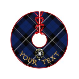 ScotsTee Shop Scottish Ramsay Blue Modern Clan Crest Tartan Christmas Tree Skirt