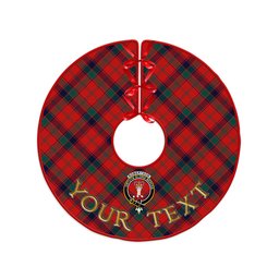 ScotsTee Shop Scottish Robertson Modern Clan Crest Tartan Christmas Tree Skirt