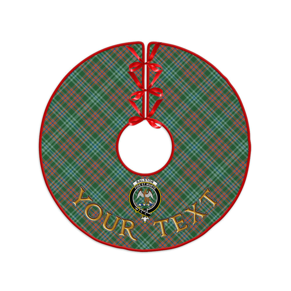 ScotsTee Shop Scottish Ralston US Ancient Clan Crest Tartan Christmas Tree Skirt