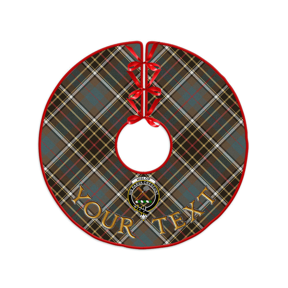 ScotsTee Shop Scottish Hislop #2 Weathered Clan Crest Tartan Christmas Tree Skirt
