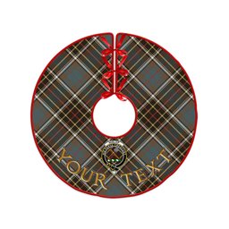 ScotsTee Shop Scottish Hislop #2 Weathered Clan Crest Tartan Christmas Tree Skirt