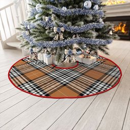 ScotsTee Shop Scottish Napier Rose Modern Clan Crest Tartan Christmas Tree Skirt