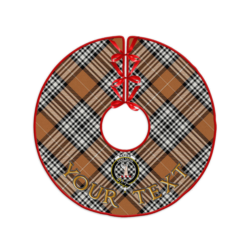 ScotsTee Shop Scottish Napier Rose Modern Clan Crest Tartan Christmas Tree Skirt