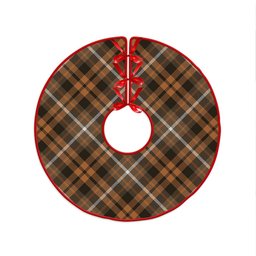 ScotsTee Shop Scottish Ramsay Orange Weathered Clan Crest Tartan Christmas Tree Skirt