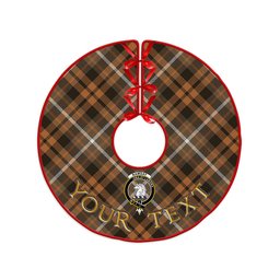 ScotsTee Shop Scottish Ramsay Orange Weathered Clan Crest Tartan Christmas Tree Skirt