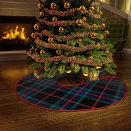 ScotsTee Shop Scottish Nairn Modern Clan Crest Tartan Christmas Tree Skirt