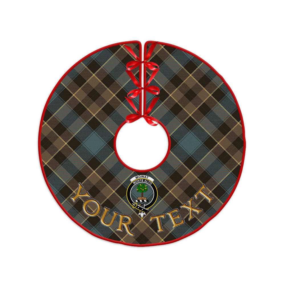 ScotsTee Shop Scottish Mowat Weathered Clan Crest Tartan Christmas Tree Skirt