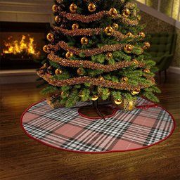 ScotsTee Shop Scottish Napier Rose Weathered Clan Crest Tartan Christmas Tree Skirt