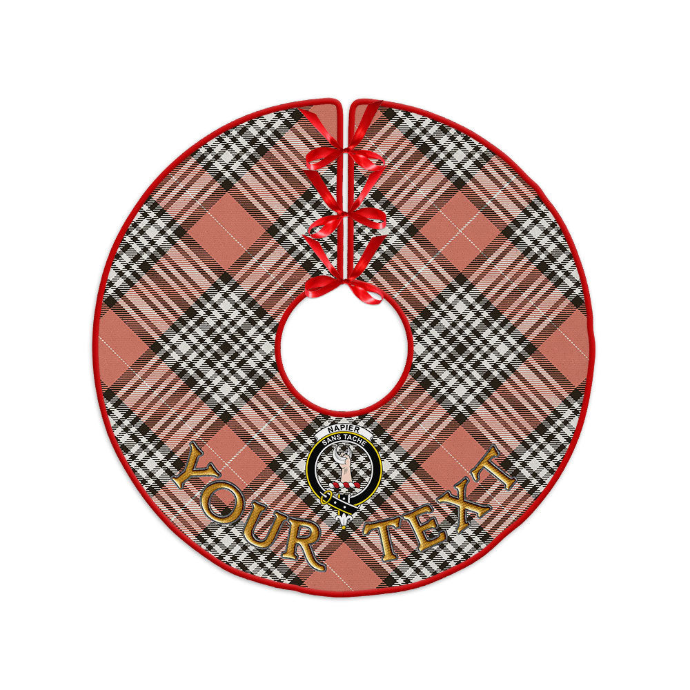 ScotsTee Shop Scottish Napier Rose Weathered Clan Crest Tartan Christmas Tree Skirt
