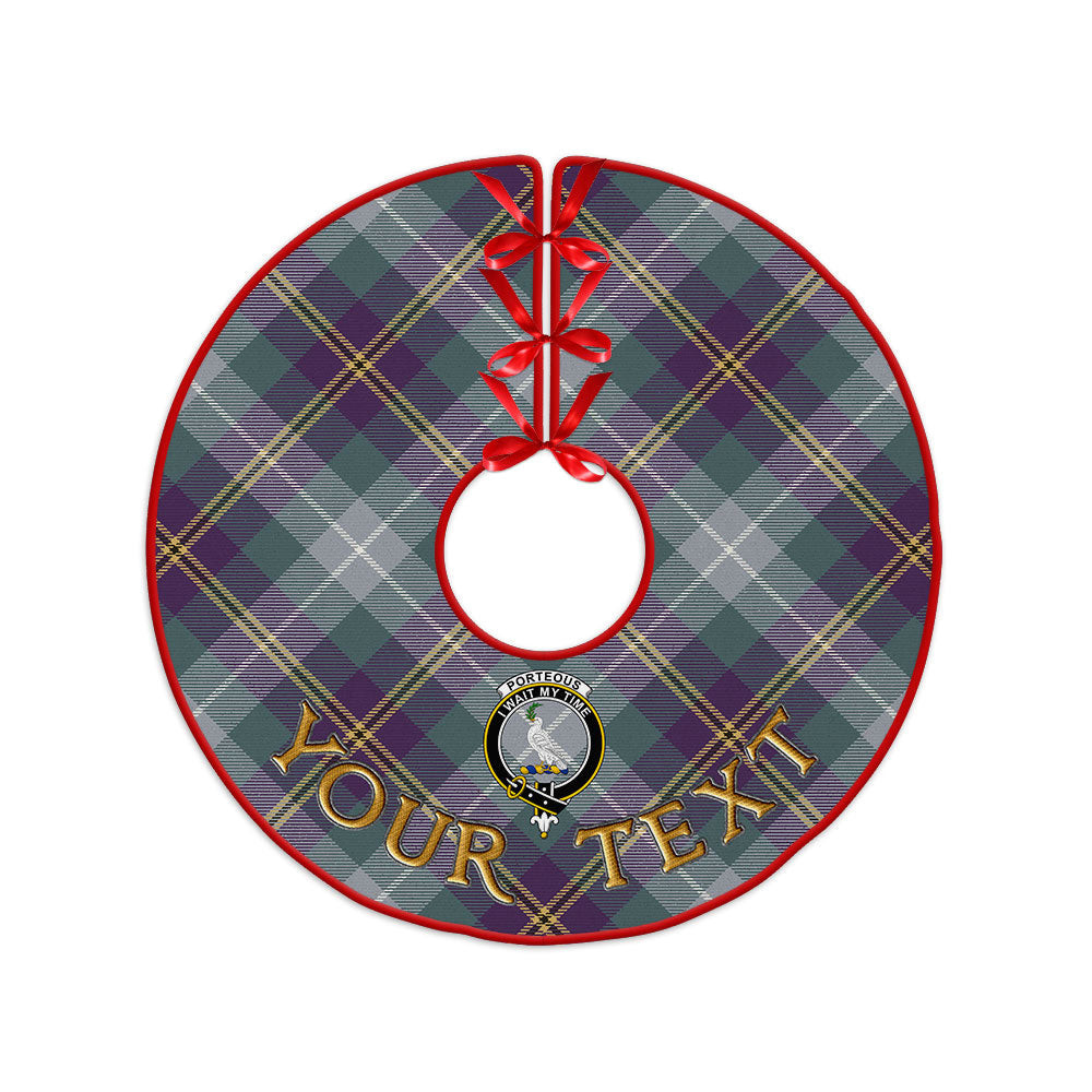 ScotsTee Shop Scottish Porteous Weathered Clan Crest Tartan Christmas Tree Skirt