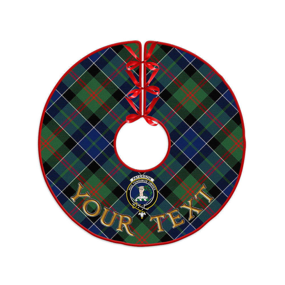 ScotsTee Shop Scottish Paterson Modern Clan Crest Tartan Christmas Tree Skirt