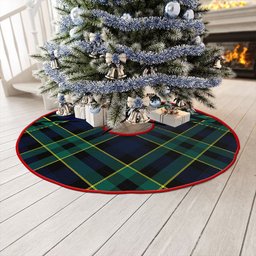 ScotsTee Shop Scottish Mowat Modern Clan Crest Tartan Christmas Tree Skirt