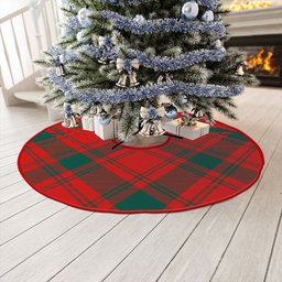 ScotsTee Shop Scottish MacQuarrie (MacGuarie) Modern Clan Crest Tartan Christmas Tree Skirt
