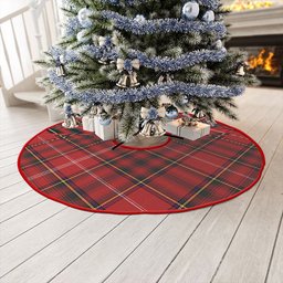 ScotsTee Shop Scottish Murray Plaid Artifact Weathered Clan Crest Tartan Christmas Tree Skirt