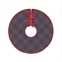ScotsTee Shop Scottish Pitcairn Hunting Weathered Clan Crest Tartan Christmas Tree Skirt