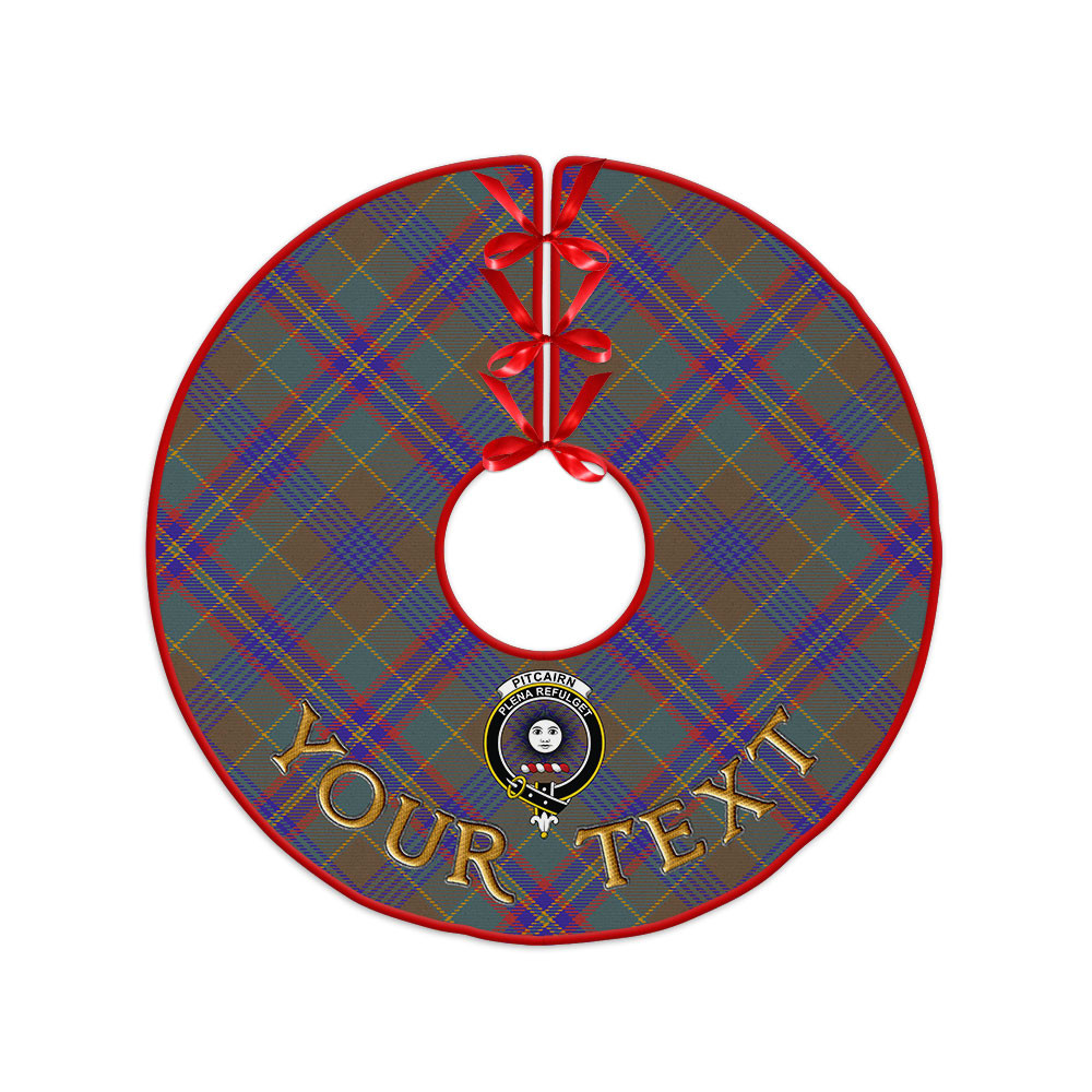 ScotsTee Shop Scottish Pitcairn Hunting Weathered Clan Crest Tartan Christmas Tree Skirt