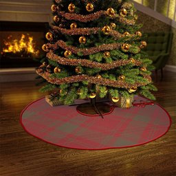 ScotsTee Shop Scottish MacQuarrie (MacGuarie) Weathered Clan Crest Tartan Christmas Tree Skirt