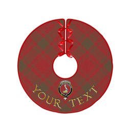 ScotsTee Shop Scottish MacQuarrie (MacGuarie) Weathered Clan Crest Tartan Christmas Tree Skirt