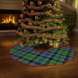 ScotsTee Shop Scottish MacIsaac Modern Clan Crest Tartan Christmas Tree Skirt