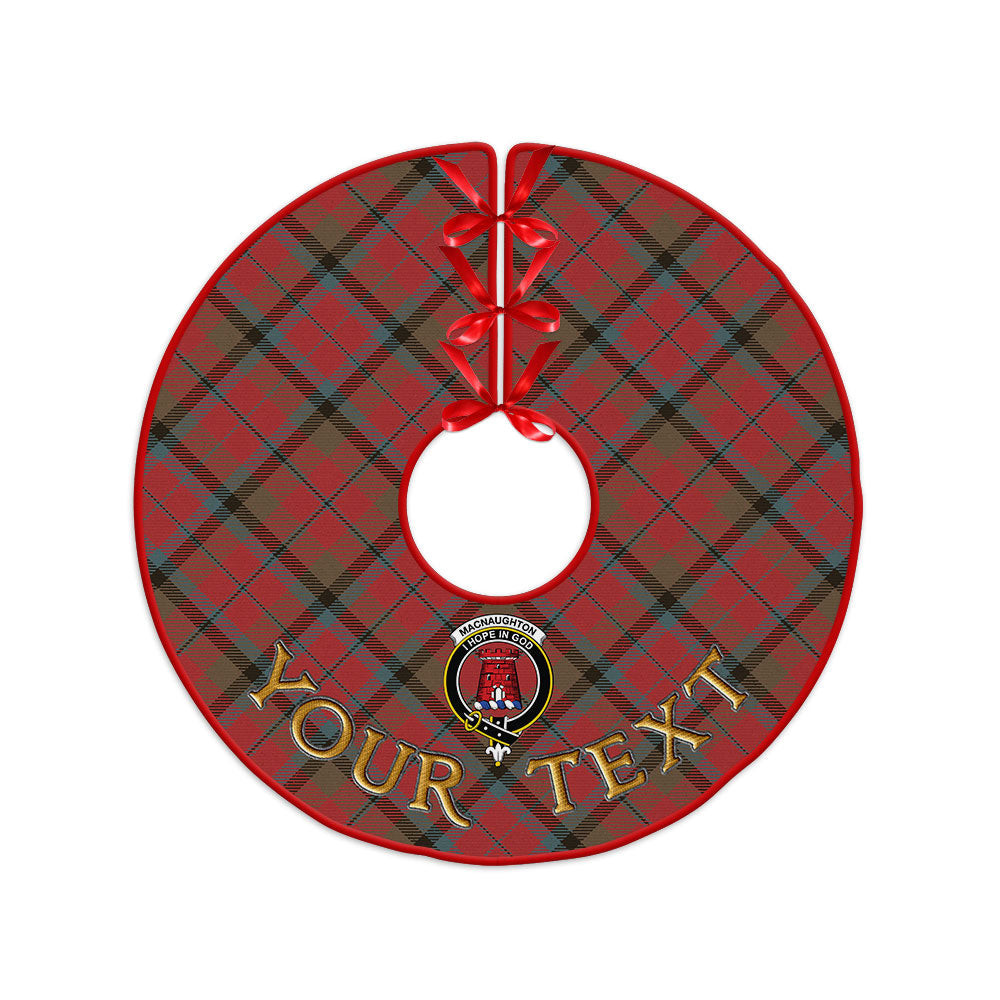 ScotsTee Shop Scottish MacNaughton Weathered Clan Crest Tartan Christmas Tree Skirt