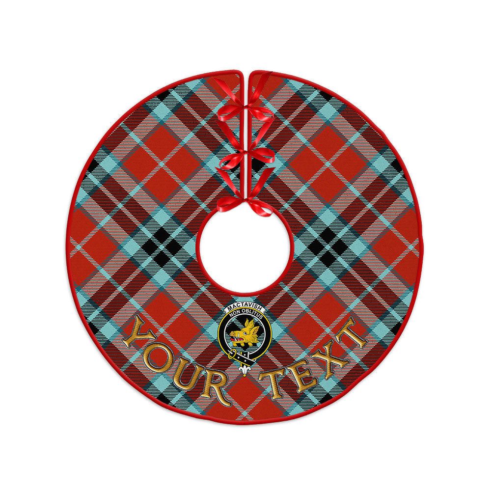 ScotsTee Shop Scottish MacTavish Weathered Clan Crest Tartan Christmas Tree Skirt