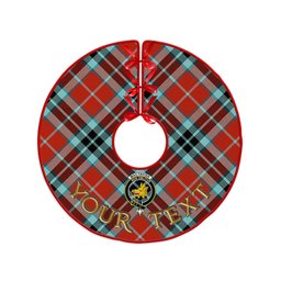 ScotsTee Shop Scottish MacTavish Weathered Clan Crest Tartan Christmas Tree Skirt