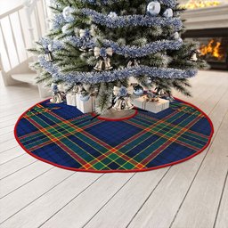 ScotsTee Shop Scottish Ralston UK Modern Clan Crest Tartan Christmas Tree Skirt