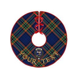 ScotsTee Shop Scottish Ralston UK Modern Clan Crest Tartan Christmas Tree Skirt