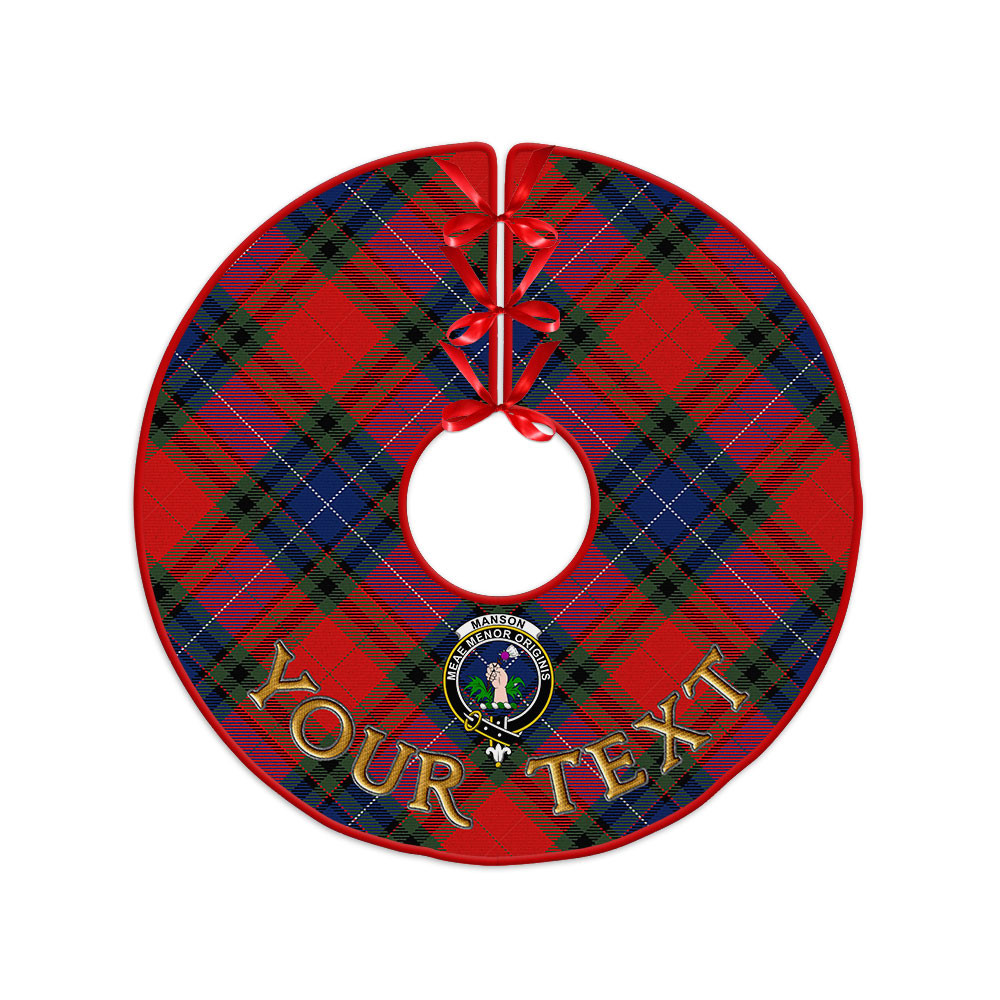 ScotsTee Shop Scottish Manson Modern Clan Crest Tartan Christmas Tree Skirt